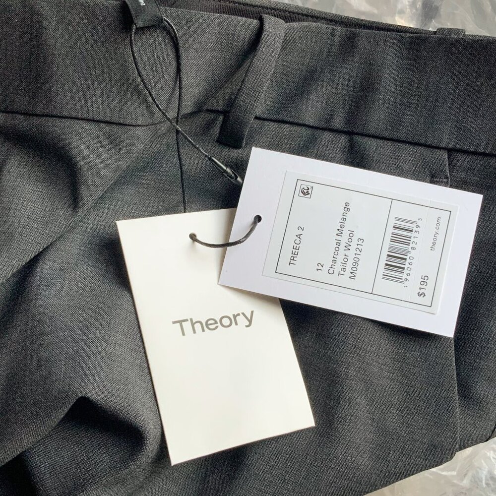 NWT Theory Treeca 2 Slim Cropped Office Pant in Stretch Wool - Business, Office - Picture 4 of 11